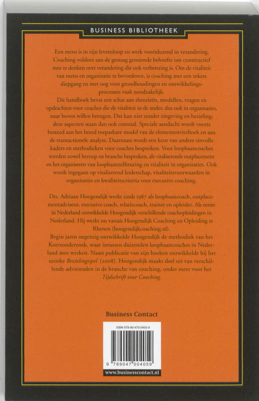 De schoonheid van coachen / Business bibliotheek achterkant
