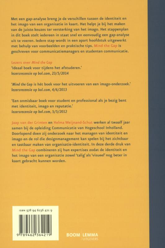 Mind the gap / Merk en reputatie achterkant
