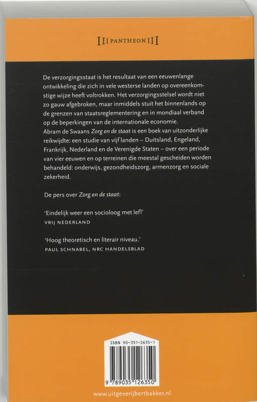 Zorg en de staat / Pantheon - Meesterwerken uit kunst, cultuur en wetenschap achterkant