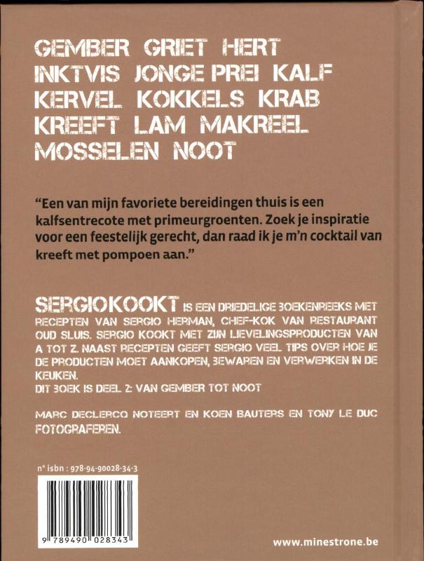 Van gember tot noot / Sergio kookt / 2 achterkant