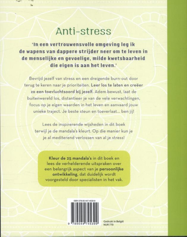 Mandala's kleuren achterkant