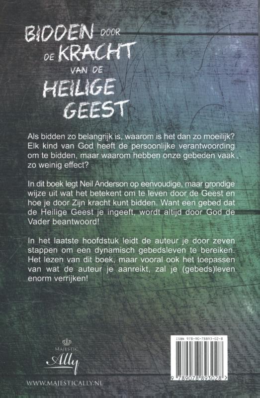 Bidden door de kracht van de Heilige Geest achterkant