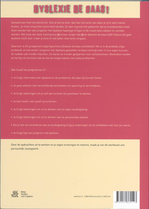Dyslexie de baas achterkant