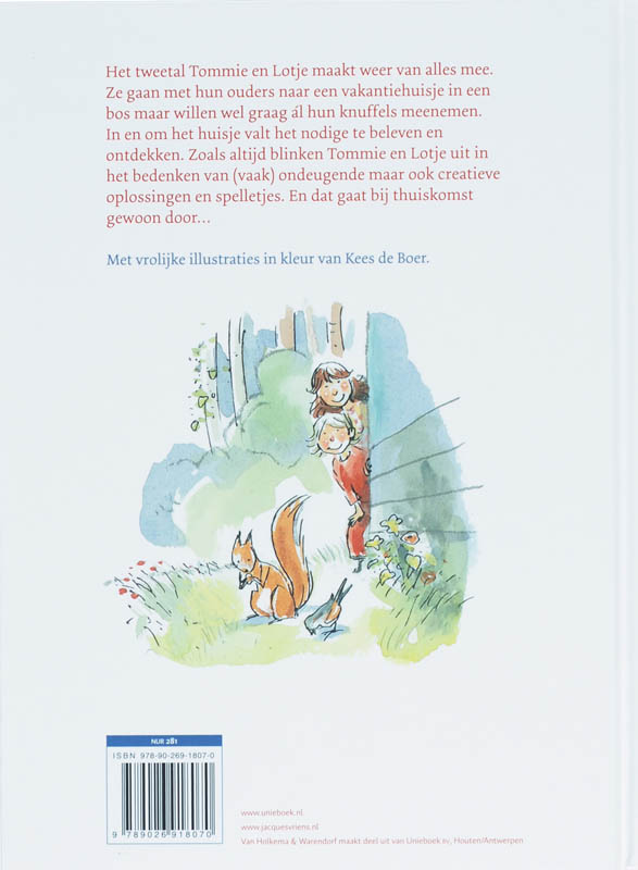 Tommie en Lotje gaan op vakantie / druk Heruitgave achterkant