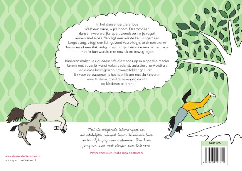 Kinderyoga op muziek / Het dansende dierenbos achterkant