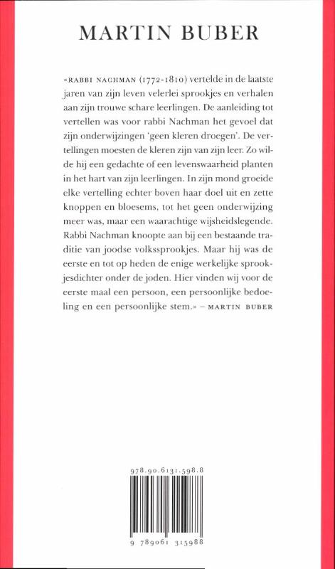 Vertellingen van Rabbi Nachman achterkant