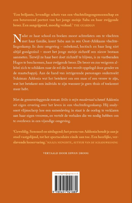 Stilte is mijn moedertaal achterkant