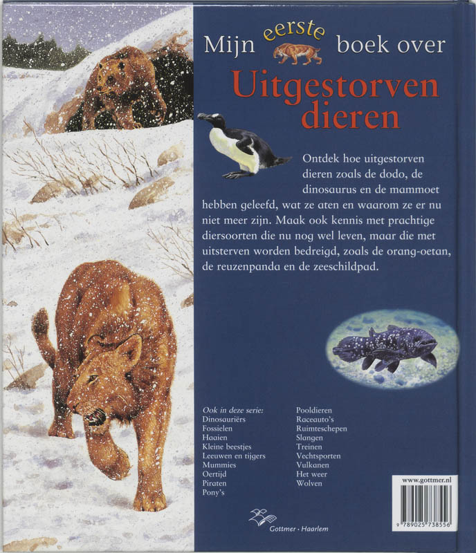 Mijn eerste boek over uitgestorven dieren / Mijn eerste boek over... achterkant