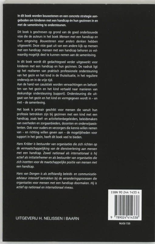 Kind gezin en handicap / PM-reeks achterkant