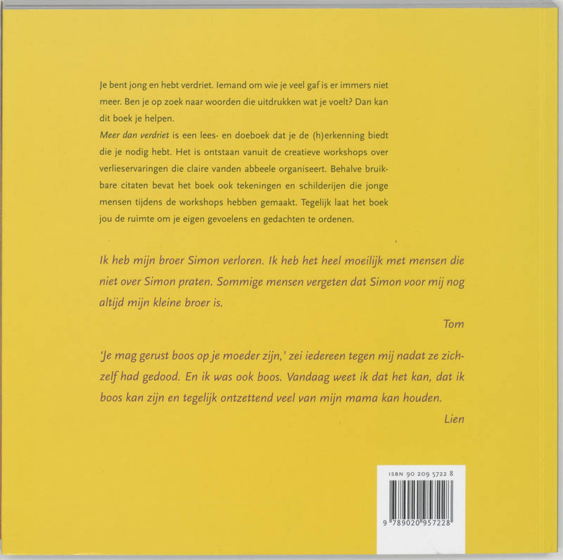 Meer Dan Verdriet achterkant