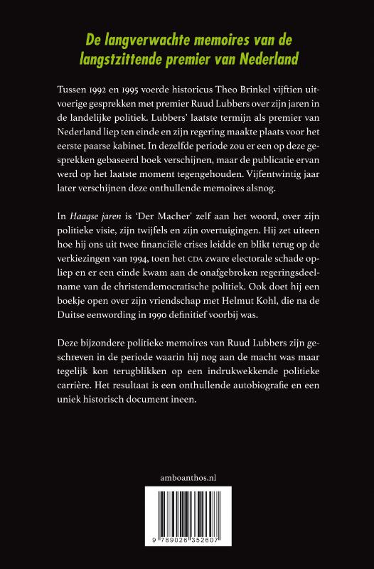 Haagse jaren achterkant