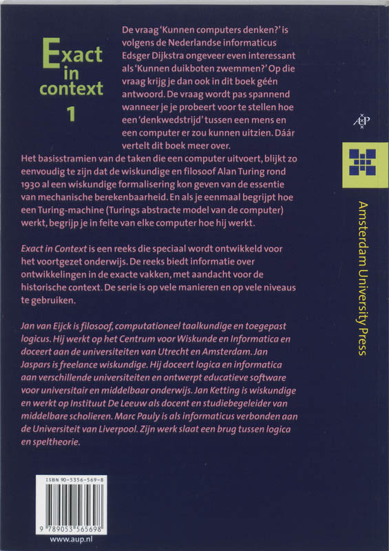 Denkende machines / Exact in context / 1 achterkant