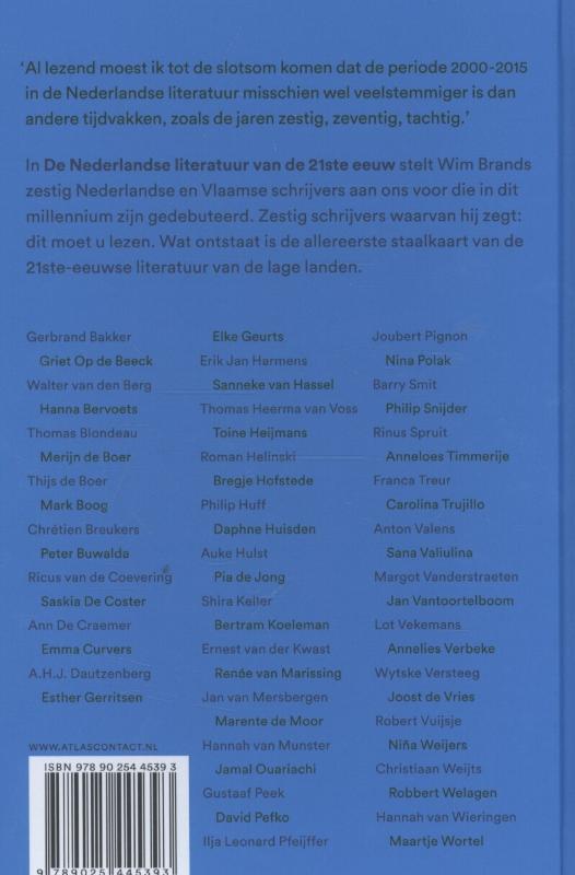 Nederlandse literatuur van de 21e eeuw achterkant