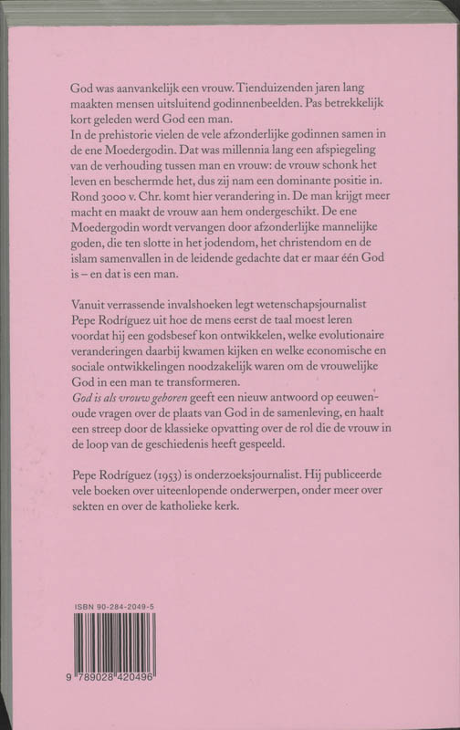 God Is Als Vrouw Geboren achterkant