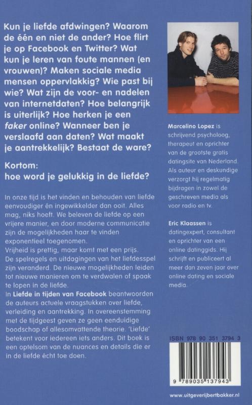 Liefde in tijden van facebook achterkant