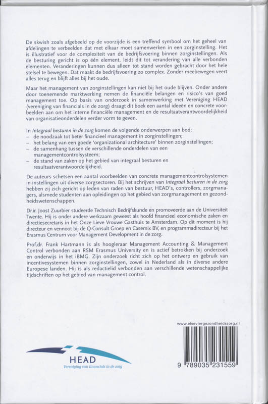 Integraal besturen in de zorg / Elsevier gezondheidszorg achterkant