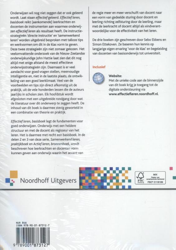 Effectief leren Basisboek achterkant