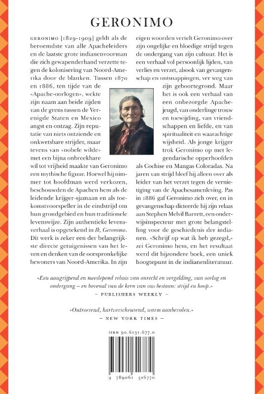 Ik, Geronimo achterkant