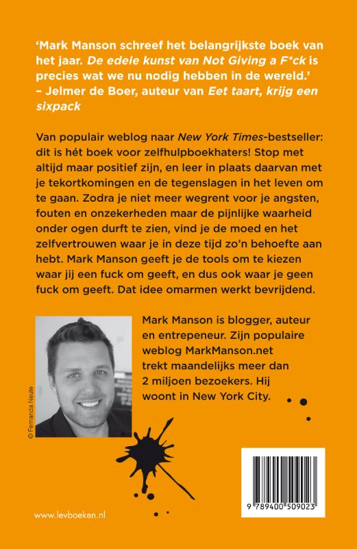 De edele kunst van not giving a fuck achterkant