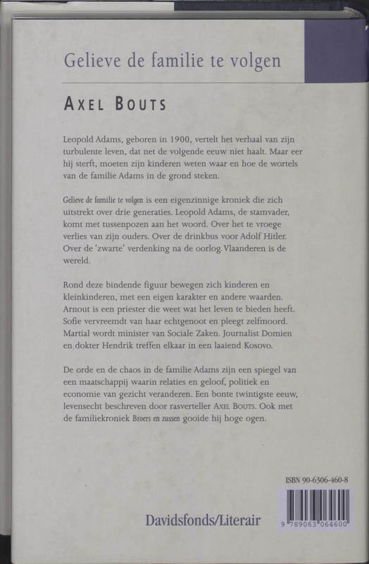 Gelieve De Familie Te Volgen achterkant