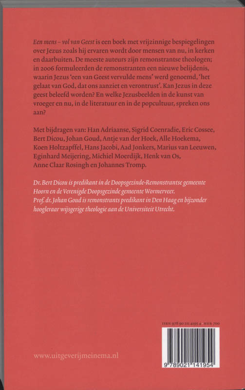 Een mens - vol van Geest achterkant