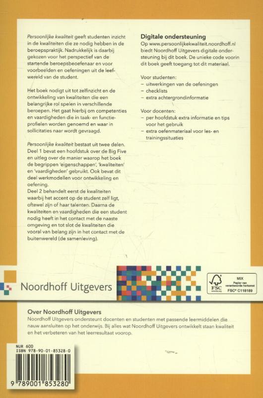 Persoonlijke kwaliteit achterkant