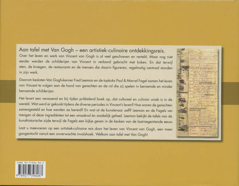 Aan Tafel Met Van Gogh achterkant