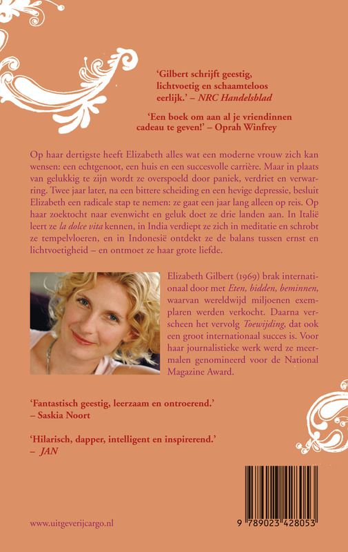 Eten, bidden, beminnen achterkant