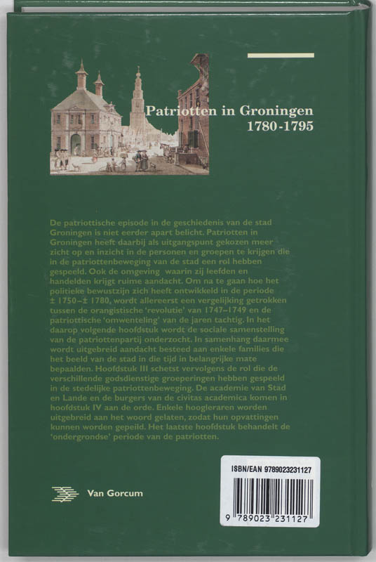 Patriotten in Groningen 1780-1795 / Groninger historische reeks / 14 achterkant
