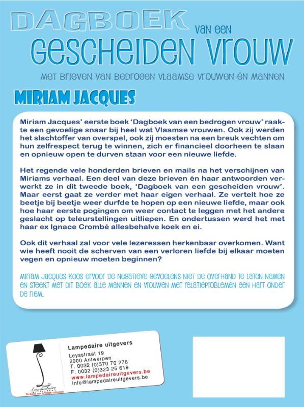 Dagboek van een gescheiden vrouw achterkant