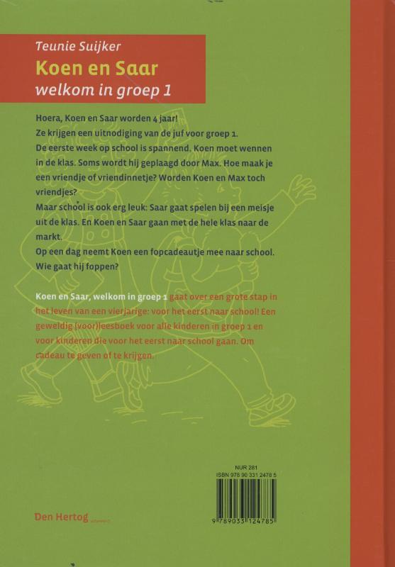 Welkom in groep 1 / Koen en Saar achterkant