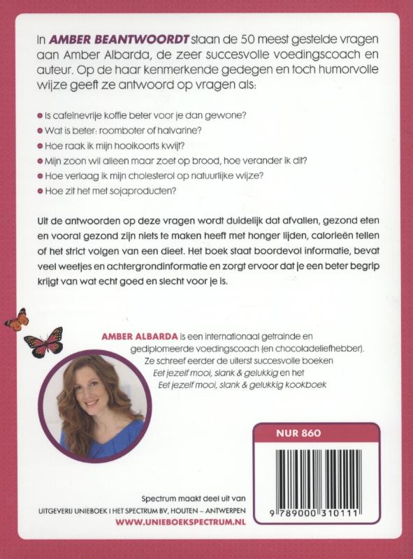 Amber beantwoordt achterkant