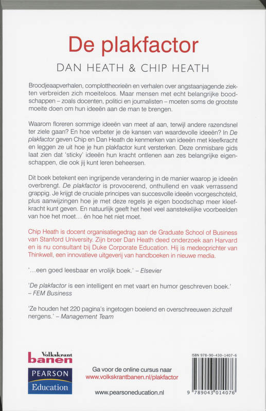 De plakfactor achterkant