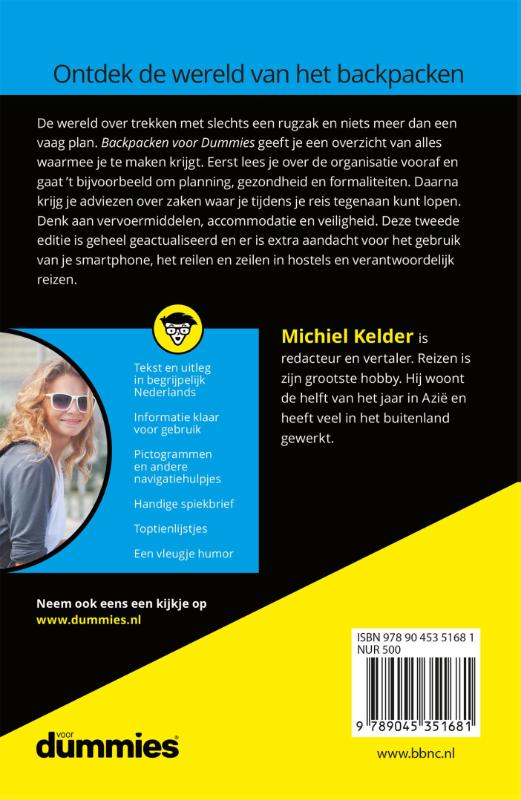 Backpacken voor Dummies / 2 / Voor Dummies achterkant
