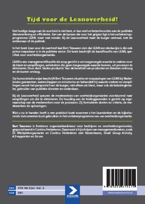 Lean voor de overheid achterkant