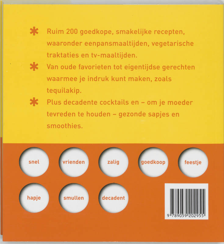 De studentenkookgids basis achterkant