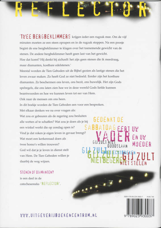 Stenen of diamanten? / Reflector achterkant