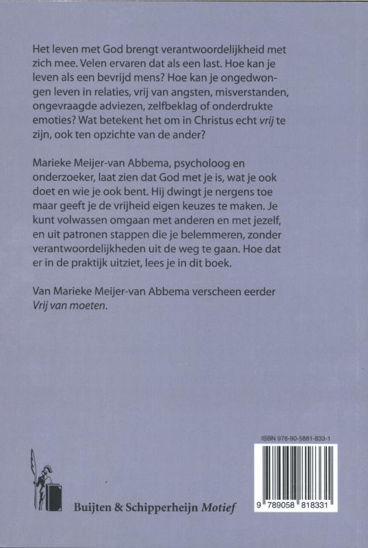 Vrij en moedig leven met God achterkant