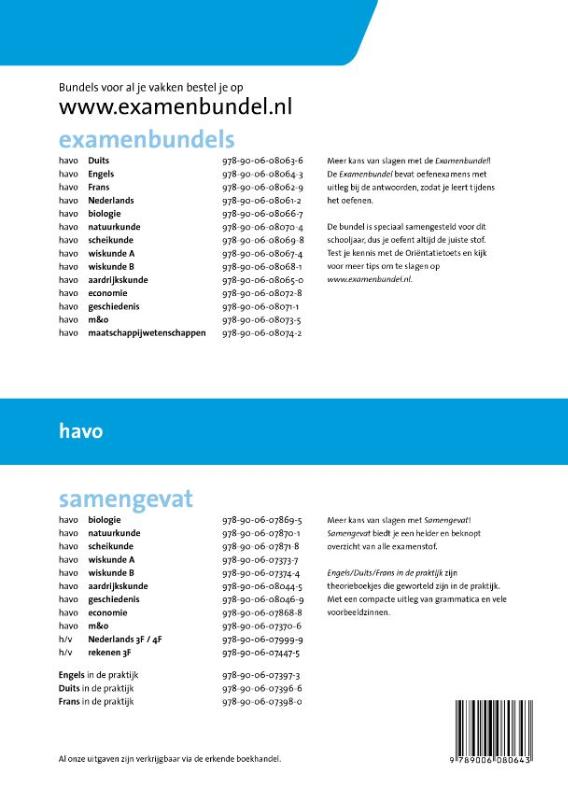 Engels / Havo 2014/2015 / Examenbundel achterkant