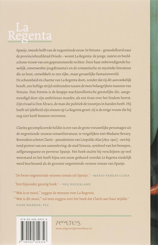 La Regenta achterkant
