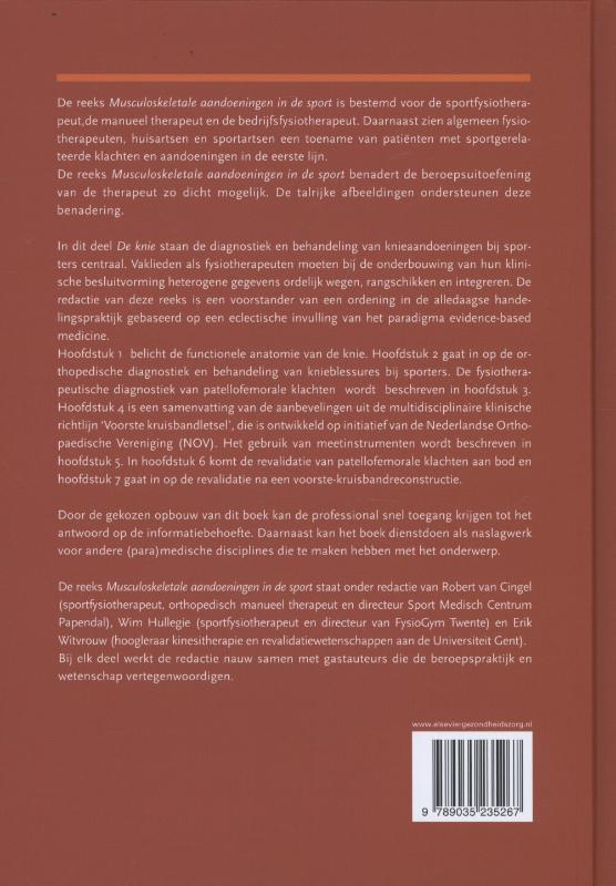 De knie / Musculoskeletale aandoeningen in de sport achterkant