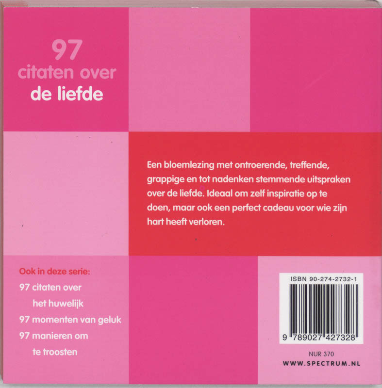 97 Citaten Over De Liefde achterkant