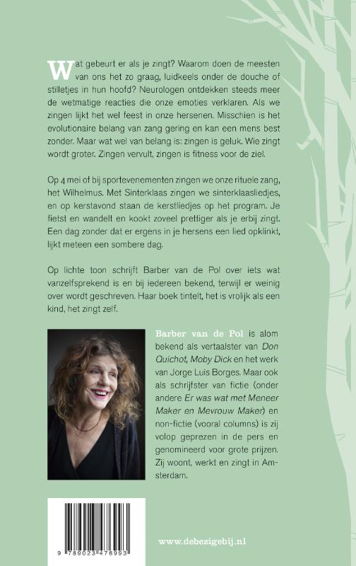 Zingen is geluk achterkant