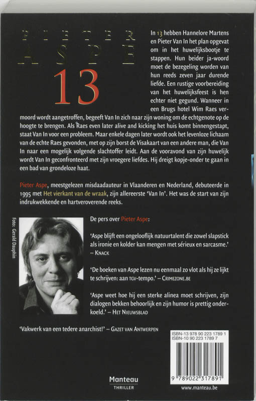 13 / Meesters in Misdaad / 13 achterkant