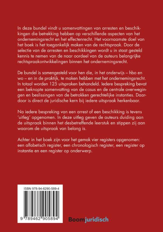 Kernarresten Ondernemingsrecht / Uittreksels jurisprudentie achterkant