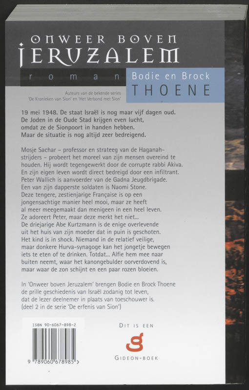De erfenis van Sion 2 Onweer boven Jeruzalem achterkant