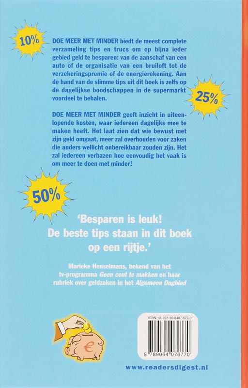 Doe Meer Met Minder achterkant