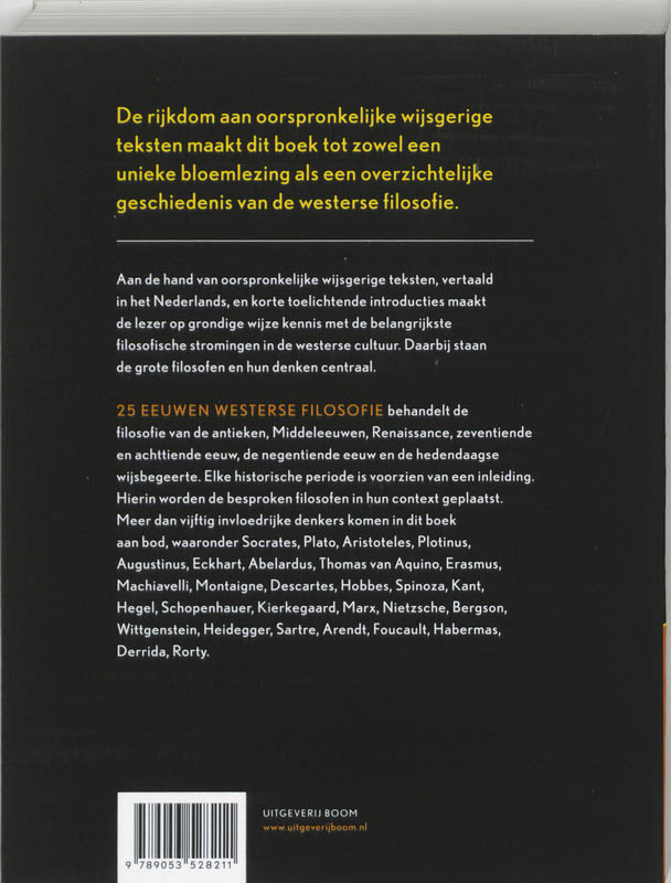 25 eeuwen westerse filosofie achterkant
