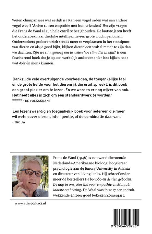 Zijn we slim genoeg om te weten hoe slim dieren zijn? achterkant