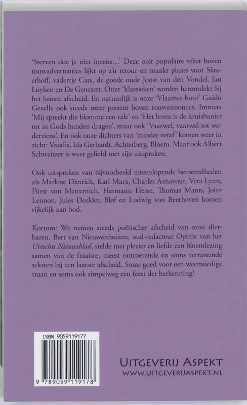 Vaarwel, vaarwel tot wederziens achterkant